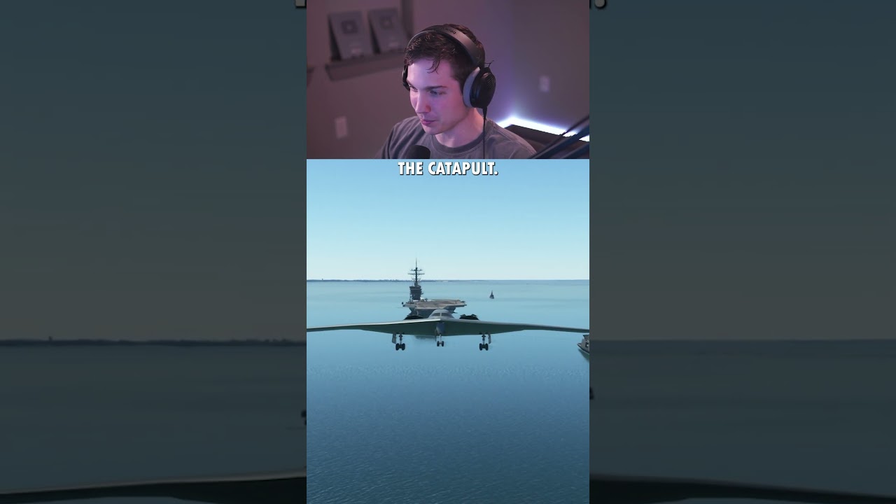 B-2 Spirit Landing on Aircraft Carrier
