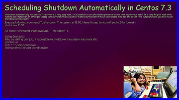 Scheduling Shutdown Automatically in CentOS 7.3