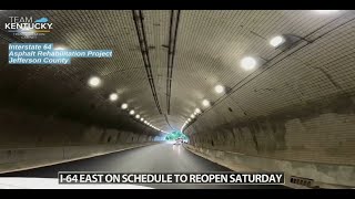 Interstate 64 eastbound in Louisville scheduled to reopen on Saturday