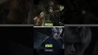 Leon With Ashley - Original Vs Remake - Resident Evil 4 #gaming #shorts #residentevil4