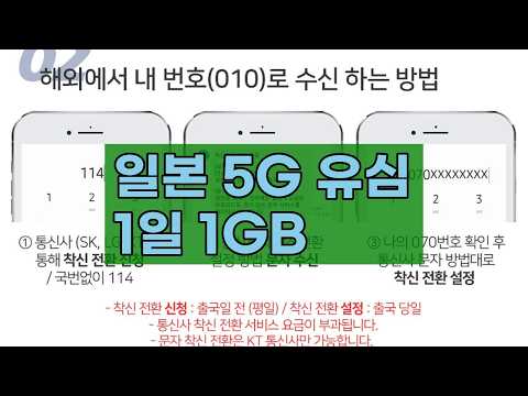 일본여행 필수템! 소프트뱅크 5G 유심칩 1일 1GB (후쿠오카, 오사카)