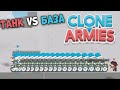 Танки против самой сильной базы Clone Armies