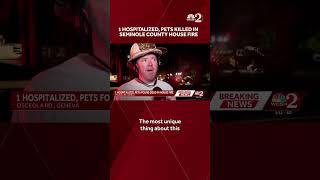 1 hospitalized, pets killed in Seminole County house fire