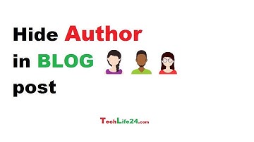 How to hide author in blog post