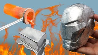 Aus geschmolzenem Aluminium eine Ironman Maske gefertigt  DiY
