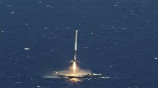 Falcon 9 First Stage Landing on Droneship (4K)