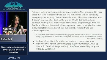 2019 EuroLLVM Developers’ Meeting: S. Celi “Clang tools for implementing cryptographic protocols...”