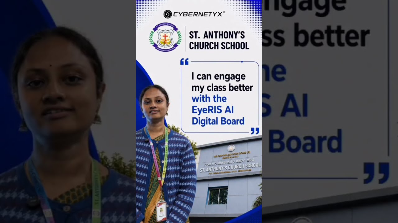 ⁣I can engage my class better with EyeRIS AI Digital Board, Teacher Rashmi from St Anthony's Sch