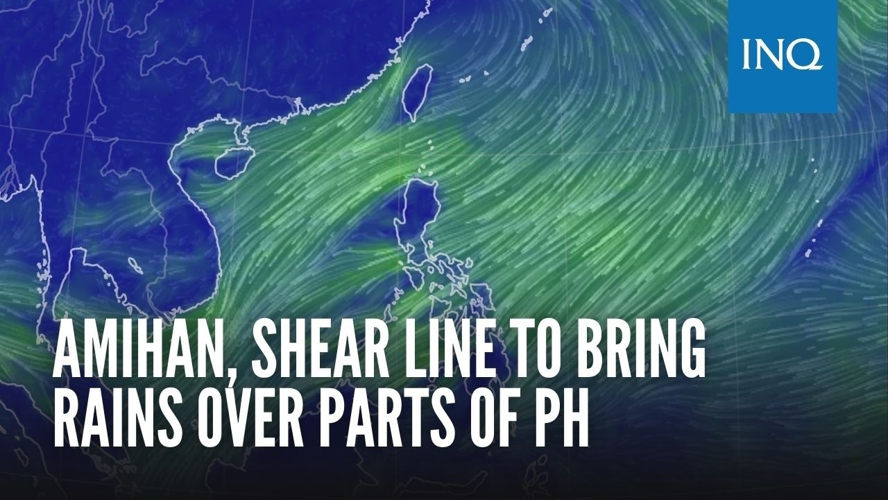 Amihan, shear line to bring rains over parts of PH - YouTube