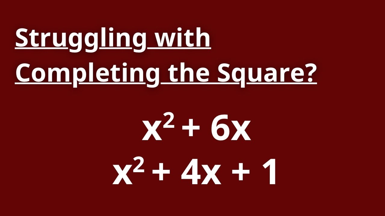Factorising Made EASY with Completing the Square - YouTube