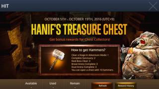 Heroes Of Incredible Tales - Hanif's Treasure Chest (Open the Chest) "1,570" hammers !!!