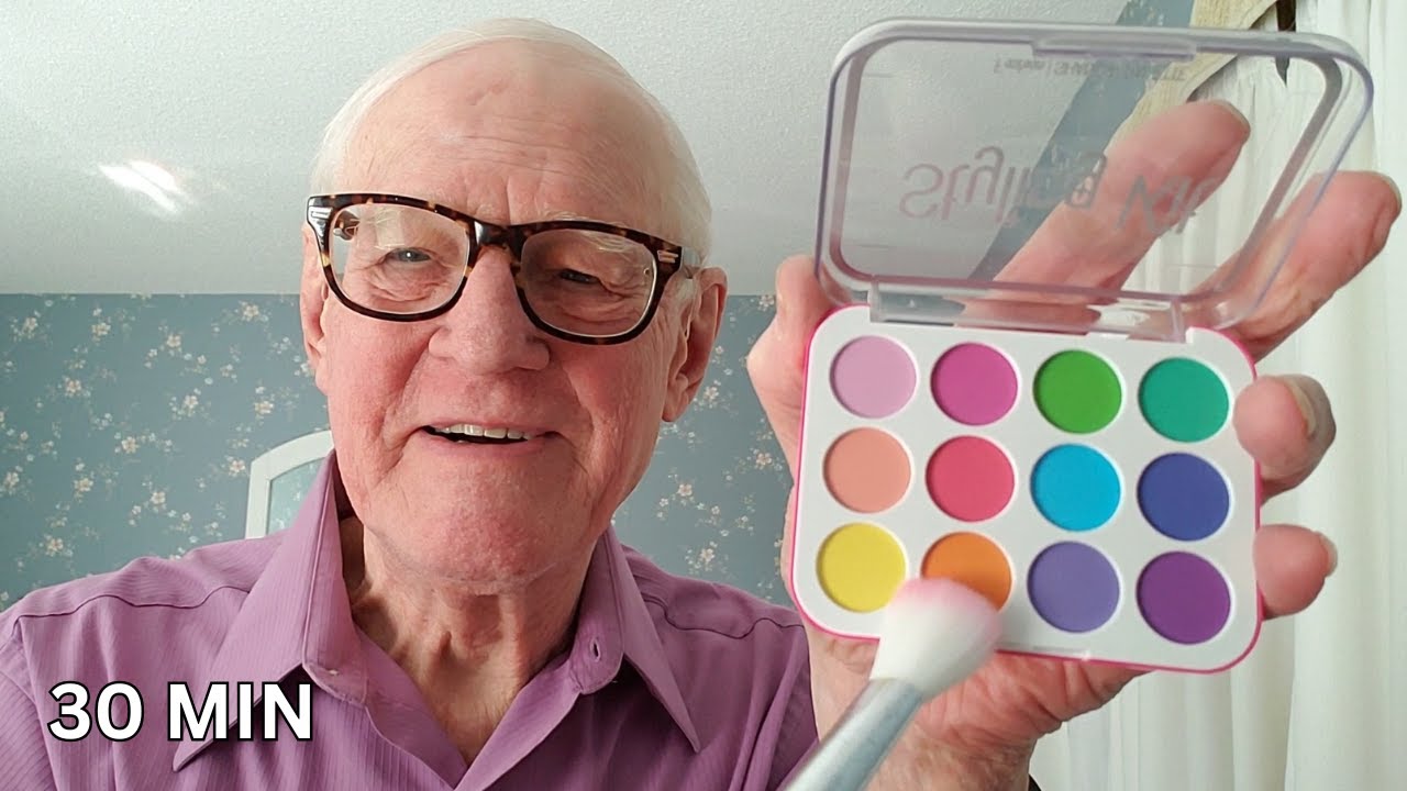 ASMR Grandpa 30 Minute Doing Your Makeup with KIDS Makeup for Sleep (TAPPING SCRATCHING ROLEPLAY)💄🥱