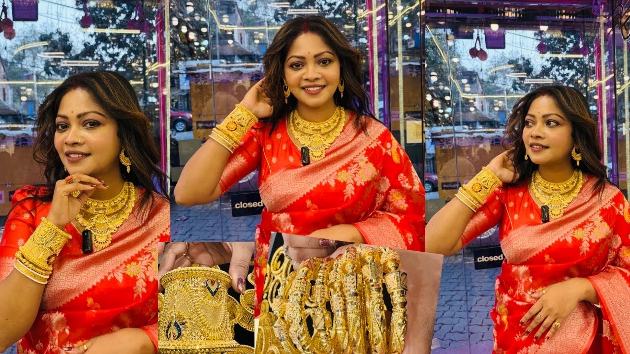 বিয়ের মরশুমে উপহারে দেওয়ার exclusive হালকা ওজনের গয়না কালেকশন⚠️বালা 5grm/সীতাহার চূড় 10grmনেকলেস 