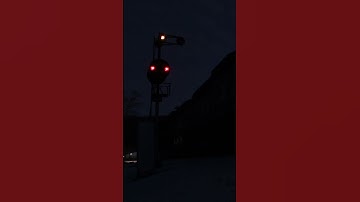 A&O Coal Train lights up Vintage B&O Railroad Signal at Dusk #shorts