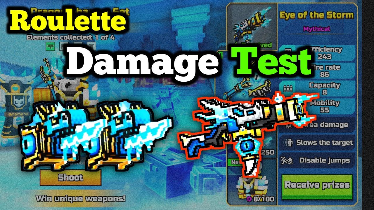 New Op Heavy | Roulette Damage Test - Pixel Gun 3D