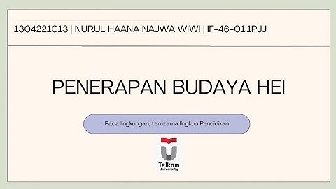 Pendidikan Karakter - Penerapan Budaya HEI | Telkom University