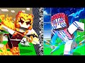 Minecraft demon vs demon slayer in a mob battle  minecraft mods  minecraft gameplay