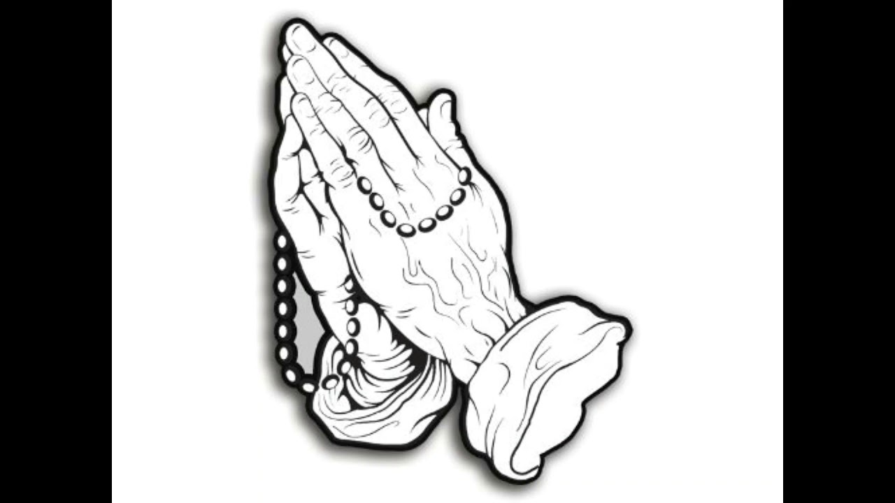 Тату руки в молитве эскиз