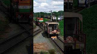 WAP7 Locomotive with ICF Train Crossing Diamond Railroad Crossing, Train Game #traingame