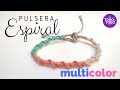 💜Pulsera ESPIRAL multicolor / Pulsera de hilo fácil. ✌Pulsera hippie.