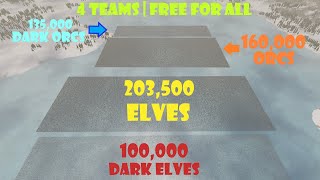 Elves vs Dark Elves vs Orcs vs Dark Orcs | 4 Teams | Free for All | Ultimate Epic Battle Simulator 2