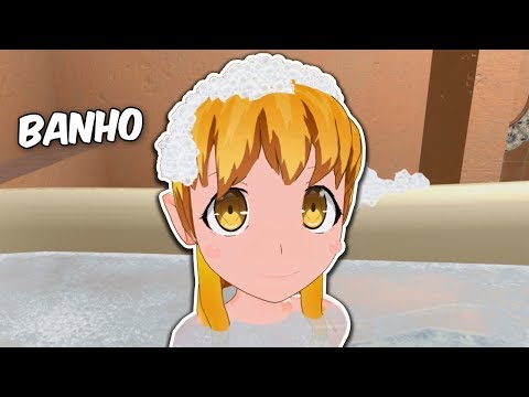 DANDO BANHO NA MINHA LOLI