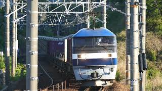 2019/04/28 JR貨物 朝6時台 仙台ターミナル発の貨物列車3本 東峰踏切
