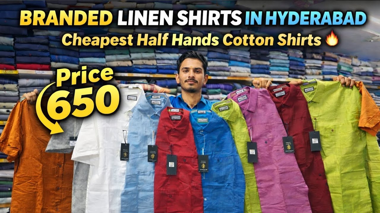 Branded Linen Shirts in Hyderabad 🔥 Cheapest Half Hand Linen Collection @ ₹650