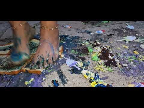 BAREFOOT COLOR CRUSH! 🌈👣 | Satisfying ASMR Textures