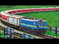 TRAIN CROSSING HIGH SPEED IN RAIL GATE BUMPY RAILROAD 