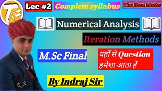 Iteration Method Question ||fixed point iteration method|| part-2||Unit-1 ||bl N.A ||M.sc- Final ||