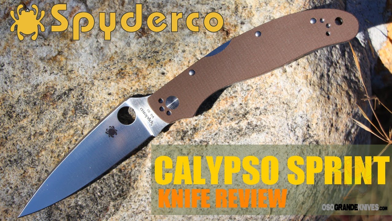 Spyderco Calypso Sprint C54GPBN Knife Review OsoGrandeKnives YouTube