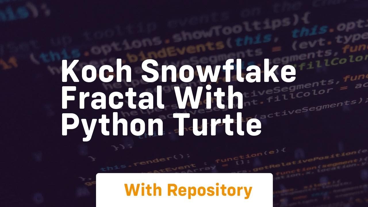 Koch snowflake fractal with python turtle - YouTube