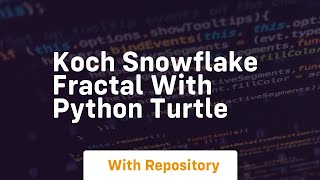 Koch snowflake fractal with python turtle