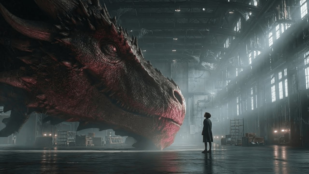 Człowiek wszedł do hangaru kupić statek… i znalazł pobitą smoczycę w kajdanach