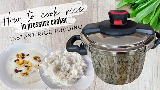 How To Cook Rice & Pudding, Kheer In T Fal Pressure Cooker,  How To Use TFal Clipso Pressure Cooker