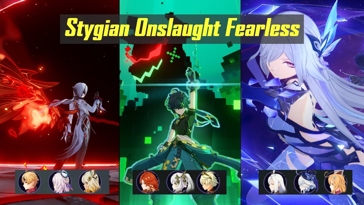 Genshin Impact Stygian Onslaught Fearless Difficulty Arlechino, Mavuika, Skirk