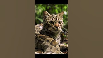 Cat Trapped by Python Saved with 528Hz Healing Frequency 🐍✨ | Abundance Rescue #shorts #cat