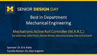 UM-Dearborn | CECS | Senior Design Day 2023 | Best in Department - Mechanical Engineering