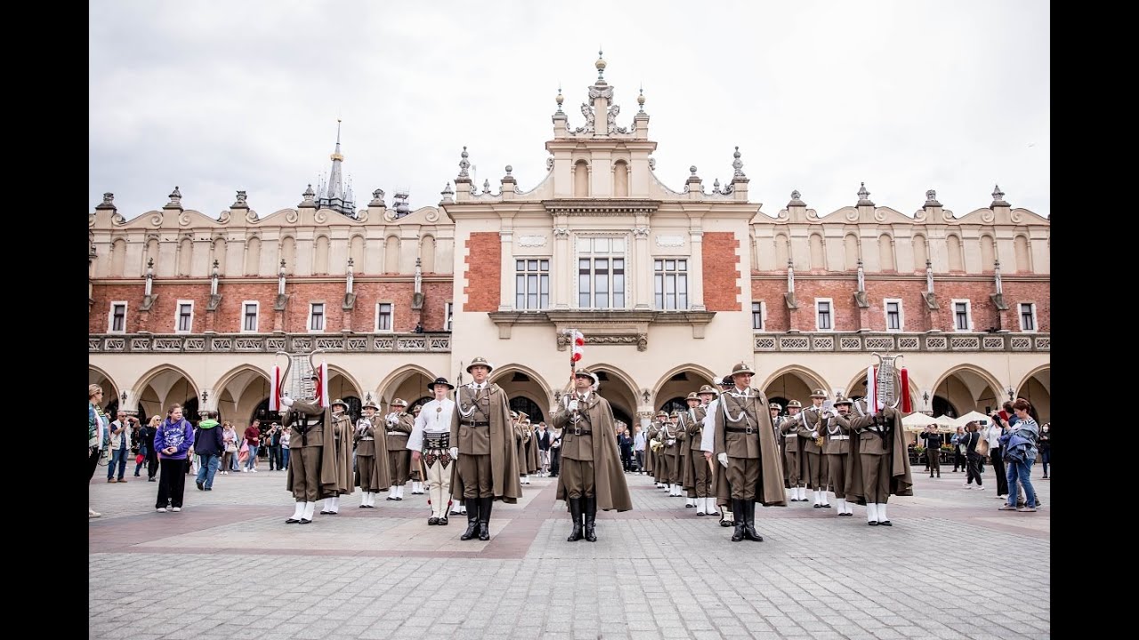 Orkiestra Reprezentacyjna Straży Granicznej na Krakowskim Rynku