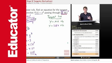 Tangent Line Using the Power Rule