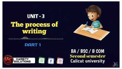 The process of writing, Unit 3-Part 1