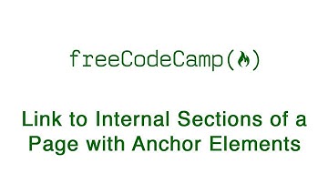 Basic HTML and HTML5: Link to Internal Sections of a Page with Anchor Elements | freeCodeCamp
