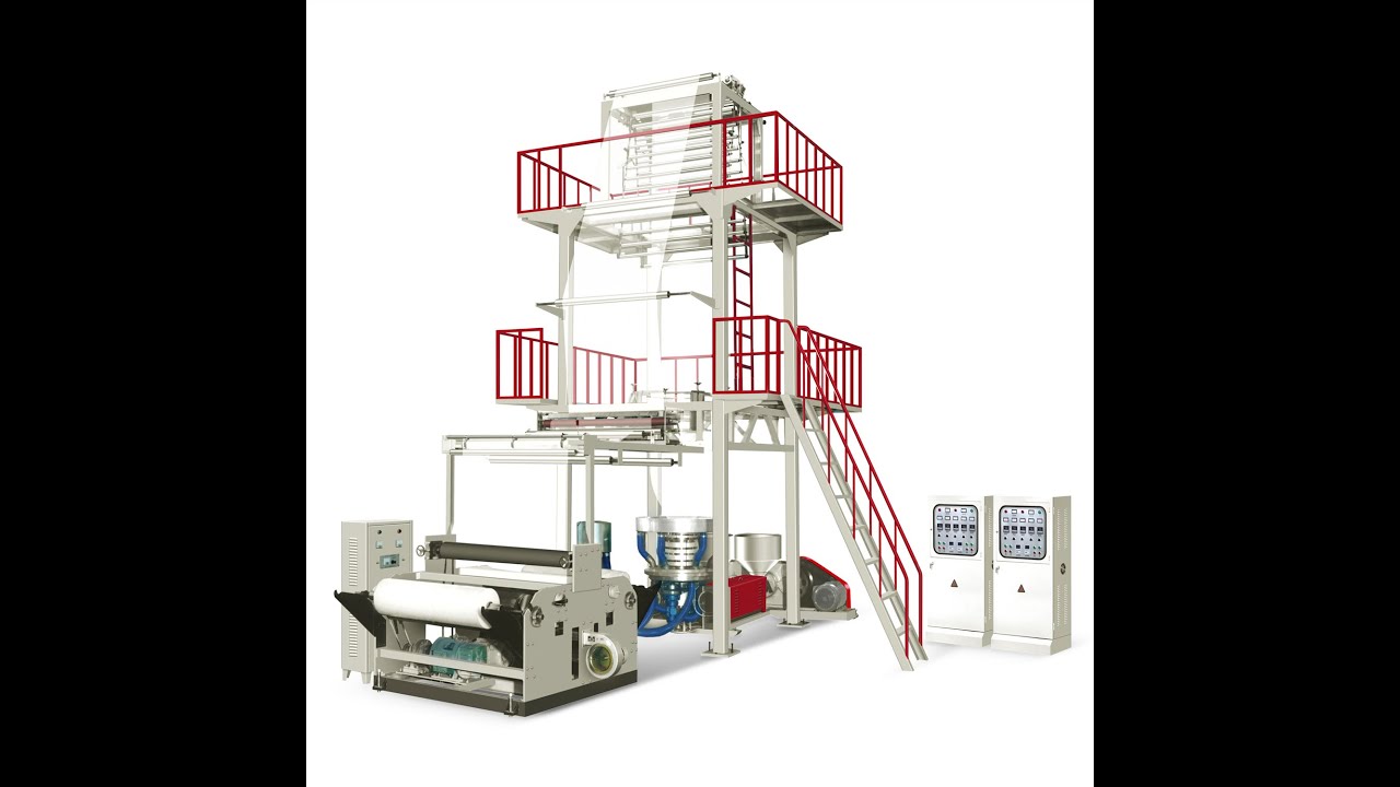 Two layer extruder LDPE 1500mm plastic film blowing machine for courier bag 