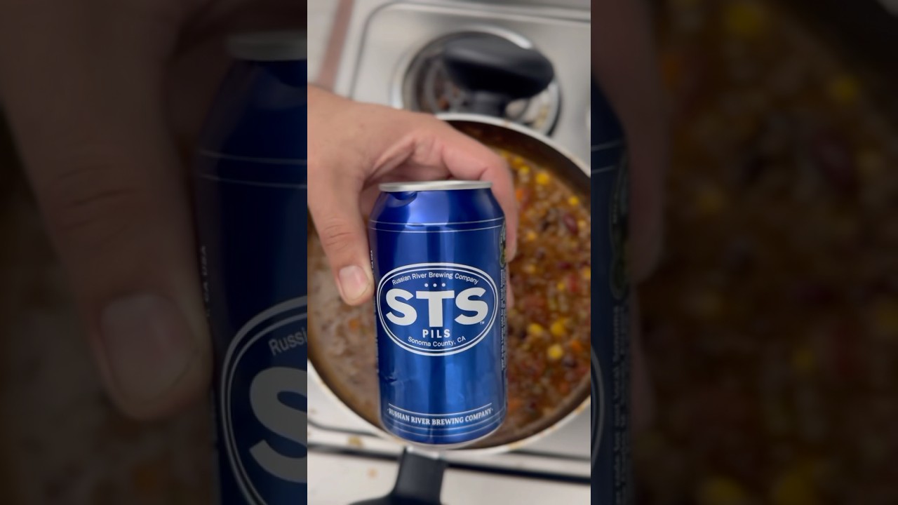 Cooking with Beer! Our Chili Recipe using 3 Russian River Beers! 