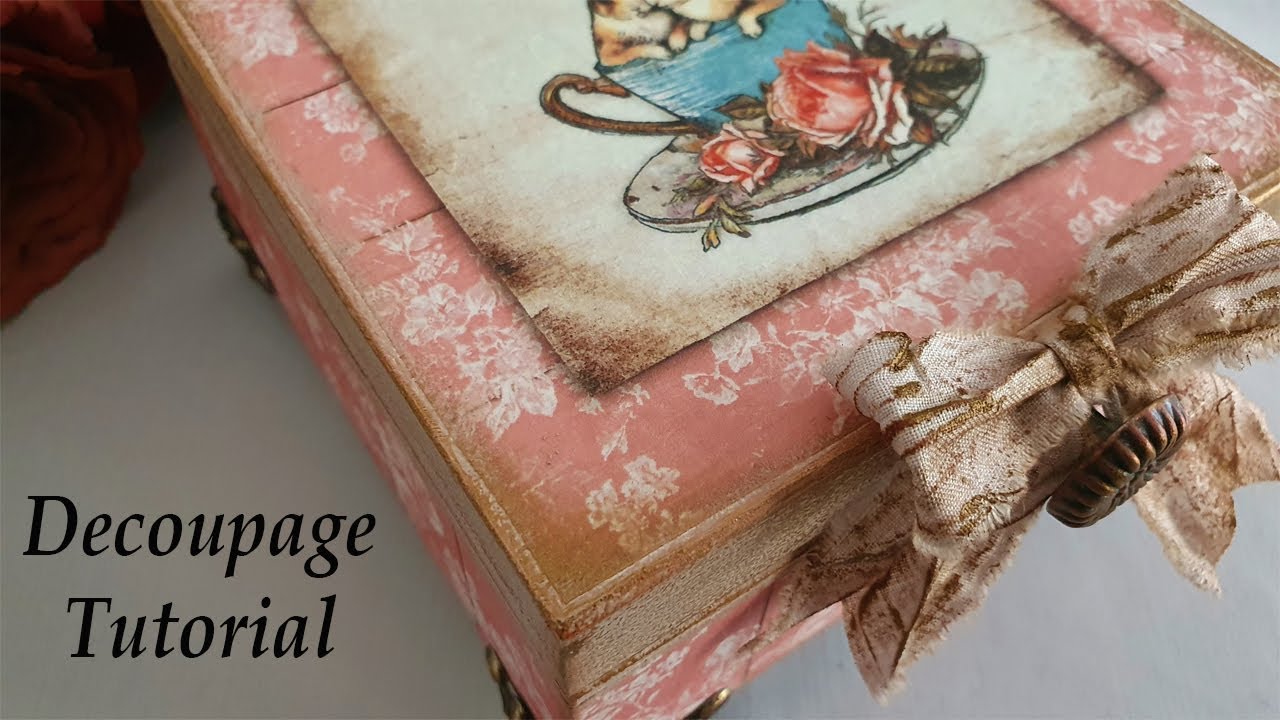 Vintage Jewellery Box 🎇Decoupage Tutorial🎇  