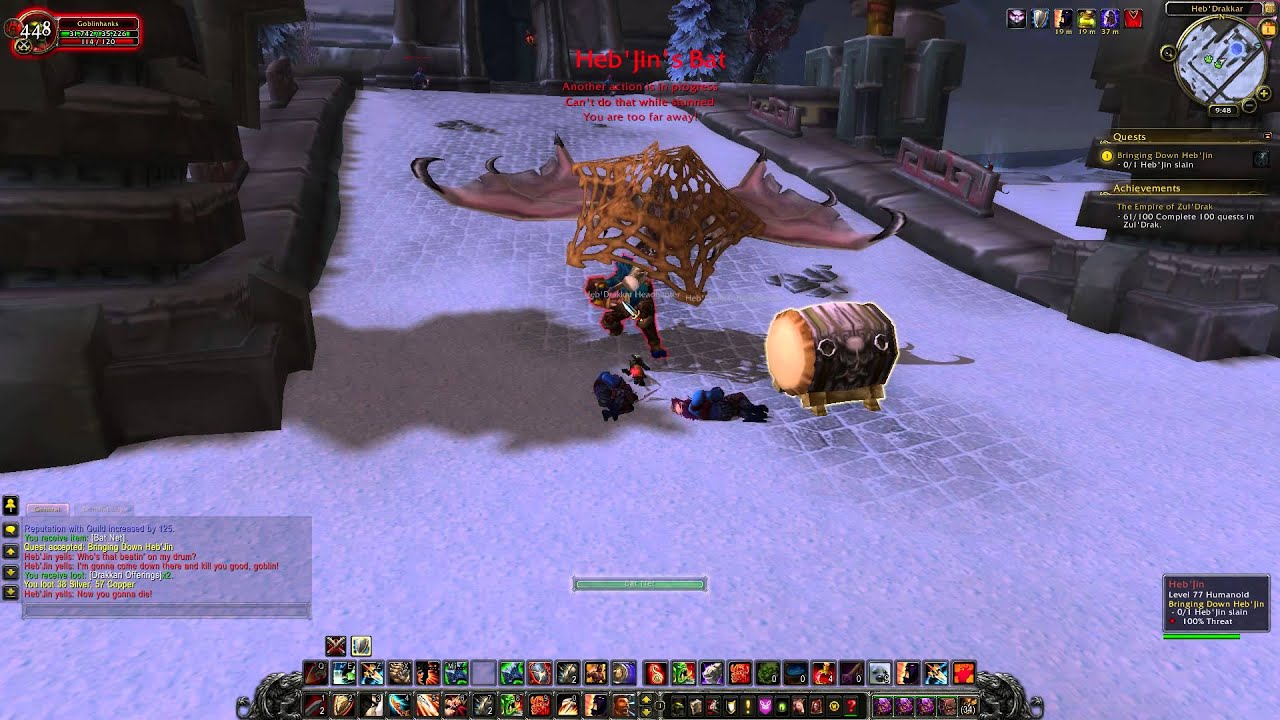 WotLK Zul'Drak Bringing Down Heb'Jin YouTube