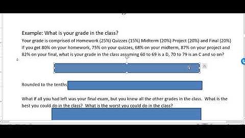 Statistics:Using weighted Mean to Calculate Your Grade