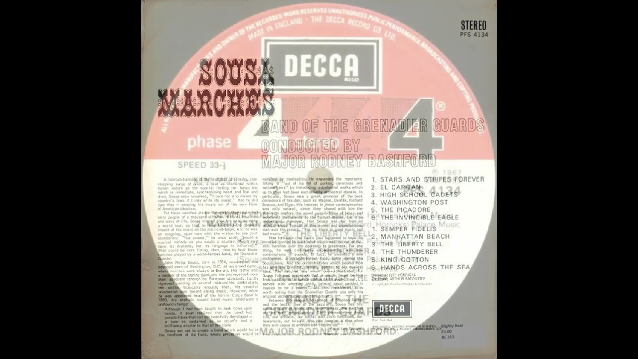 Regardez HANDS ACROSS THE SEA (Sousa) Band of the Grenadier Guards conducted by Major Rodney Bashford sur YouTube Regardez HANDS ACROSS THE SEA (Sousa) Band of the Grenadier Guards conducted by Major Rodney Bashford sur YouTube
