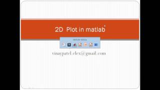 Matlab tutorial for beginners: 2D Plot (Hindi)